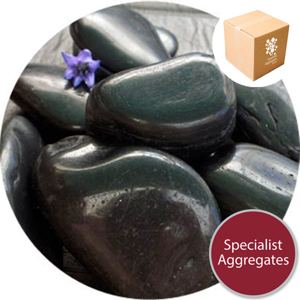 Chinese Pebbles - Polished Black Granite - Large